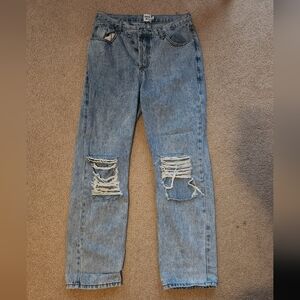 Princess Polly Ripped Blue Jeans